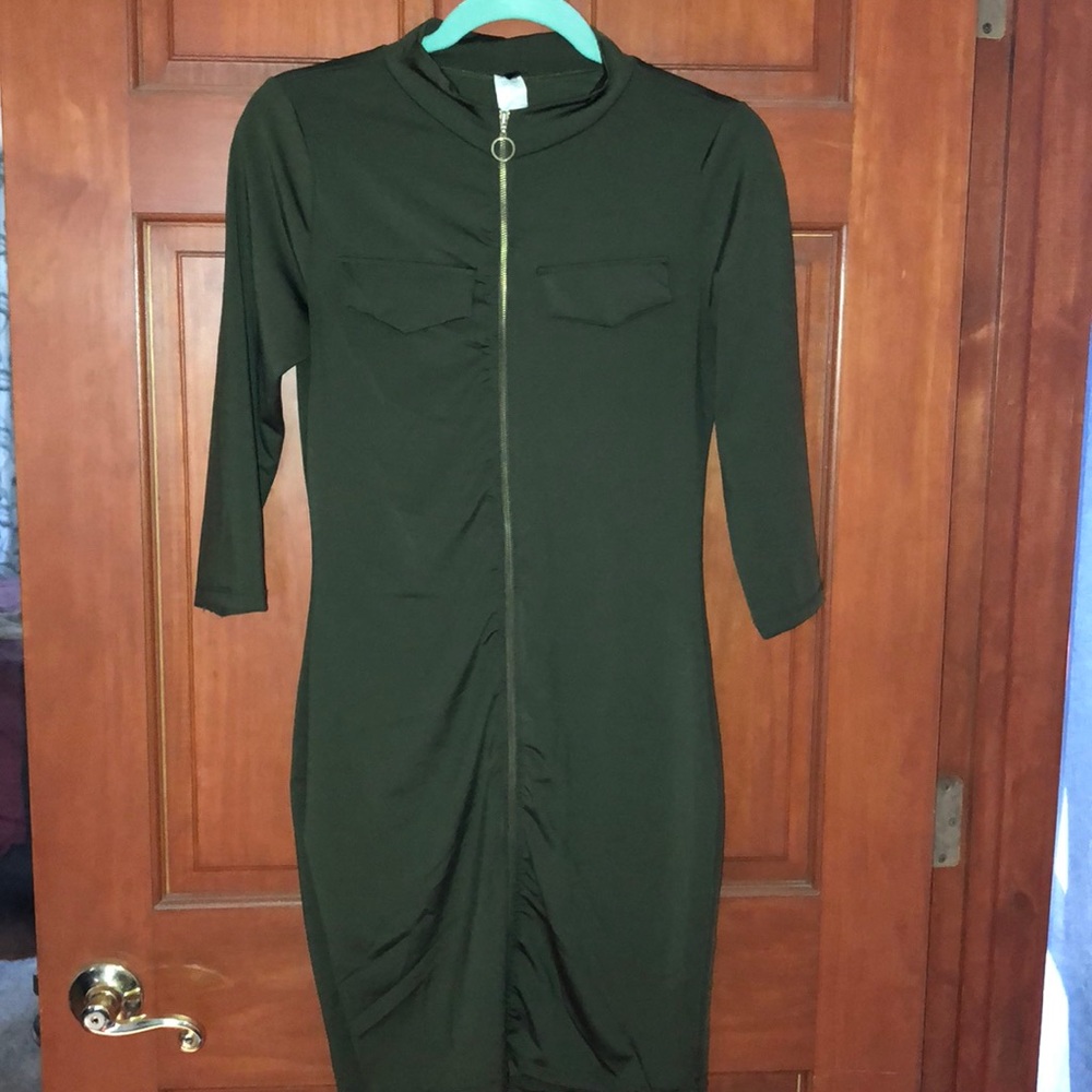 Army green dress